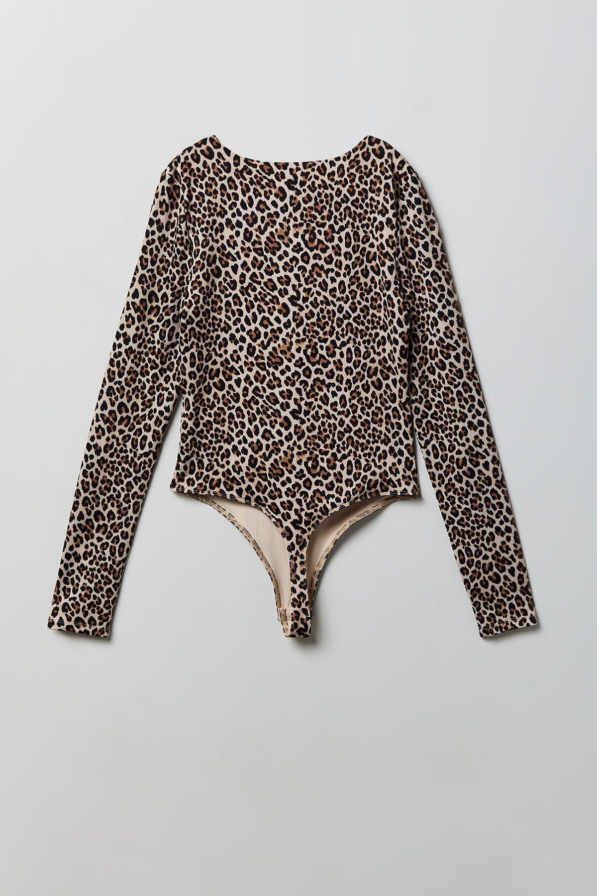 Alt View 2. Luxe Heavy Contour Long Sleeve Bodysuit - Leopard