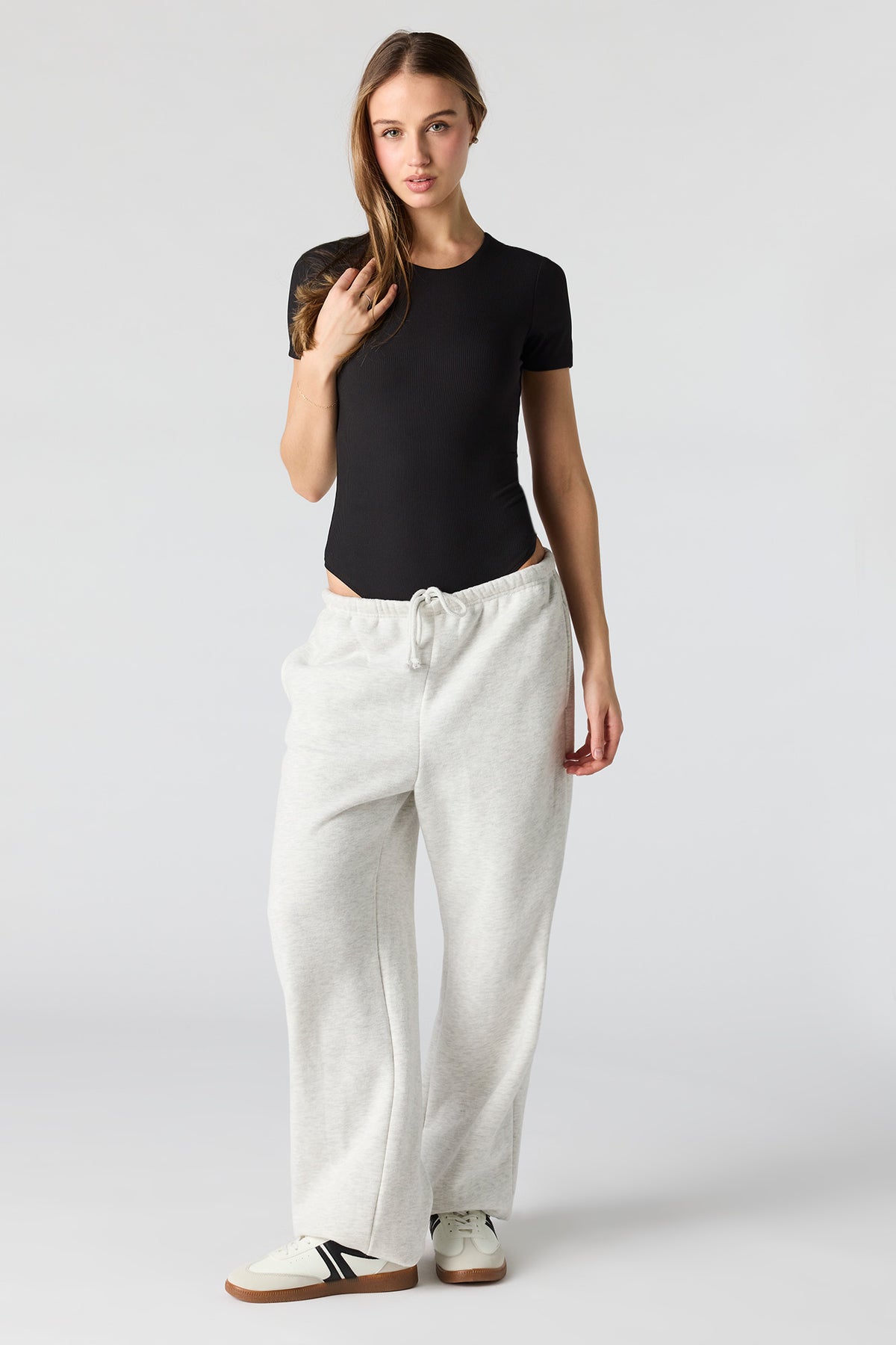 Alt View 3. T-Shirt Bodysuit - Black