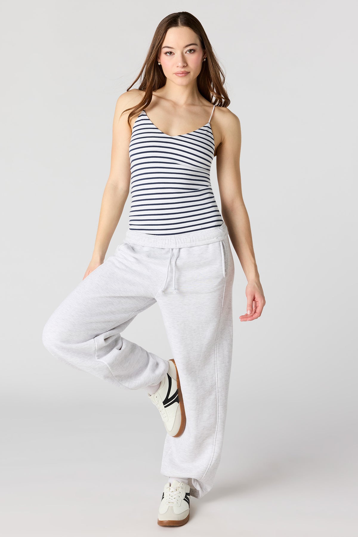 Alt View 3. Soft Contour V-Neck Bodysuit - Grey Blue