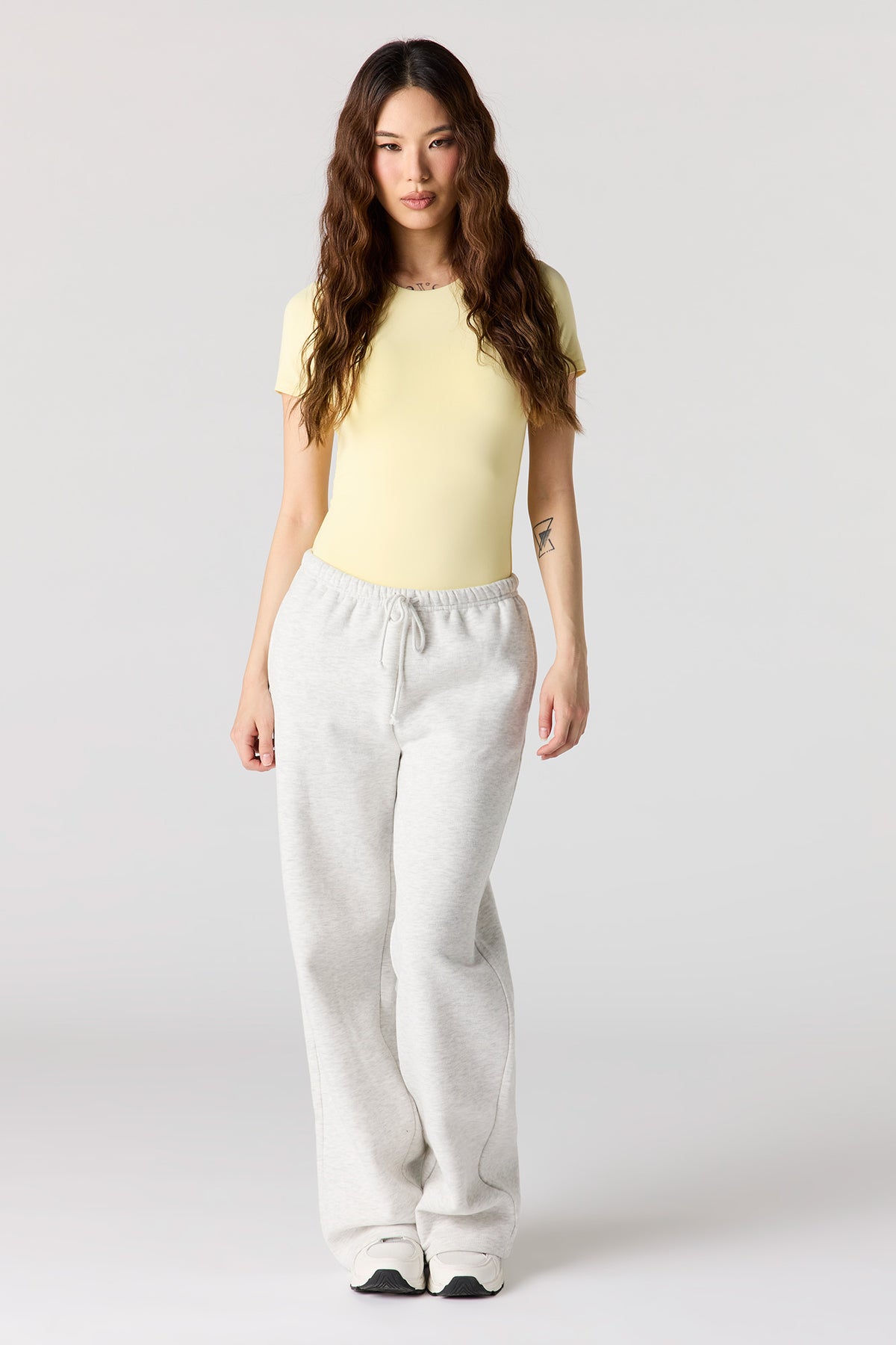 Alt View 3. Contour Crewneck Short Sleeve Bodysuit - Yellow
