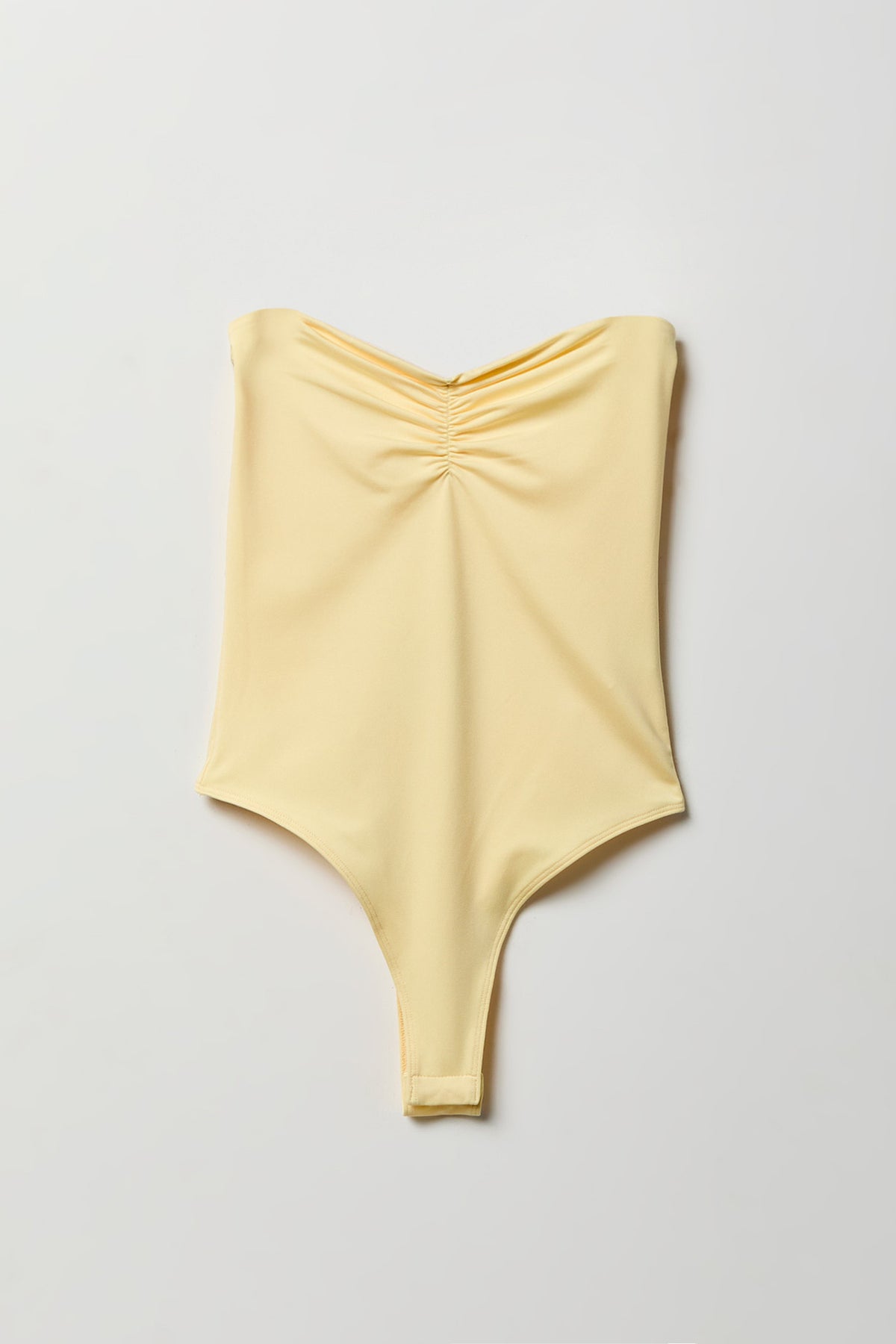 Alt View 4. Contour Cinched Tube Bodysuit - Yellow