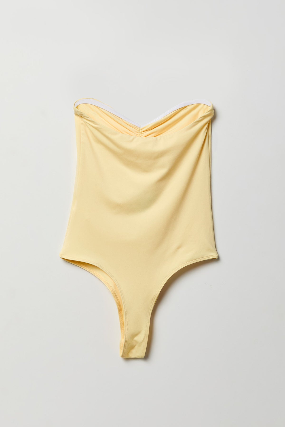 Alt View 5. Contour Cinched Tube Bodysuit - Yellow