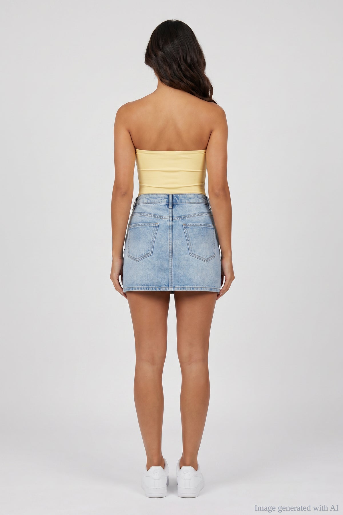 Alt View 3. Contour Tube Bodysuit - Yellow Back Full Body - Yellow