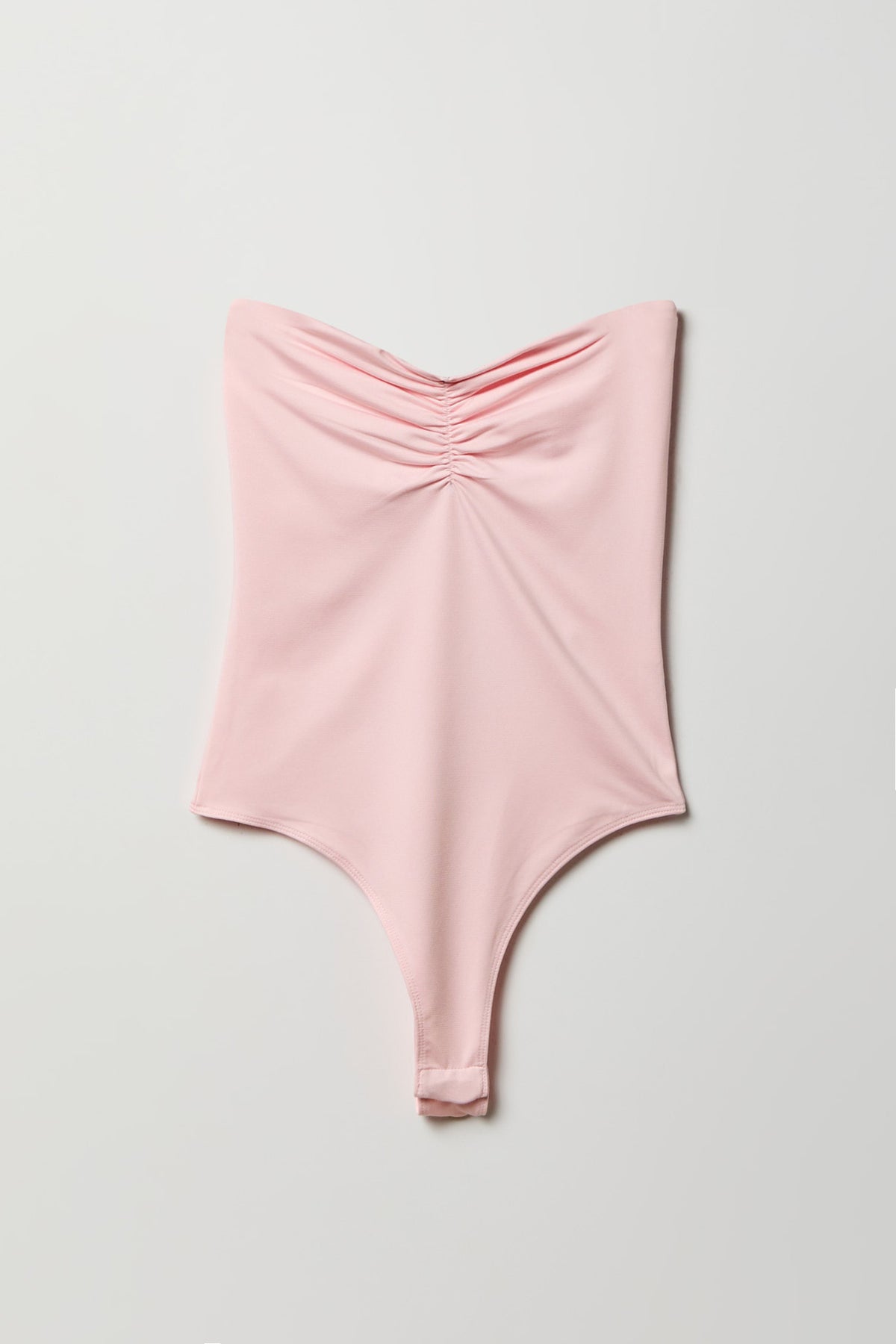 Alt View 4. Contour Cinched Tube Bodysuit - Light Pink