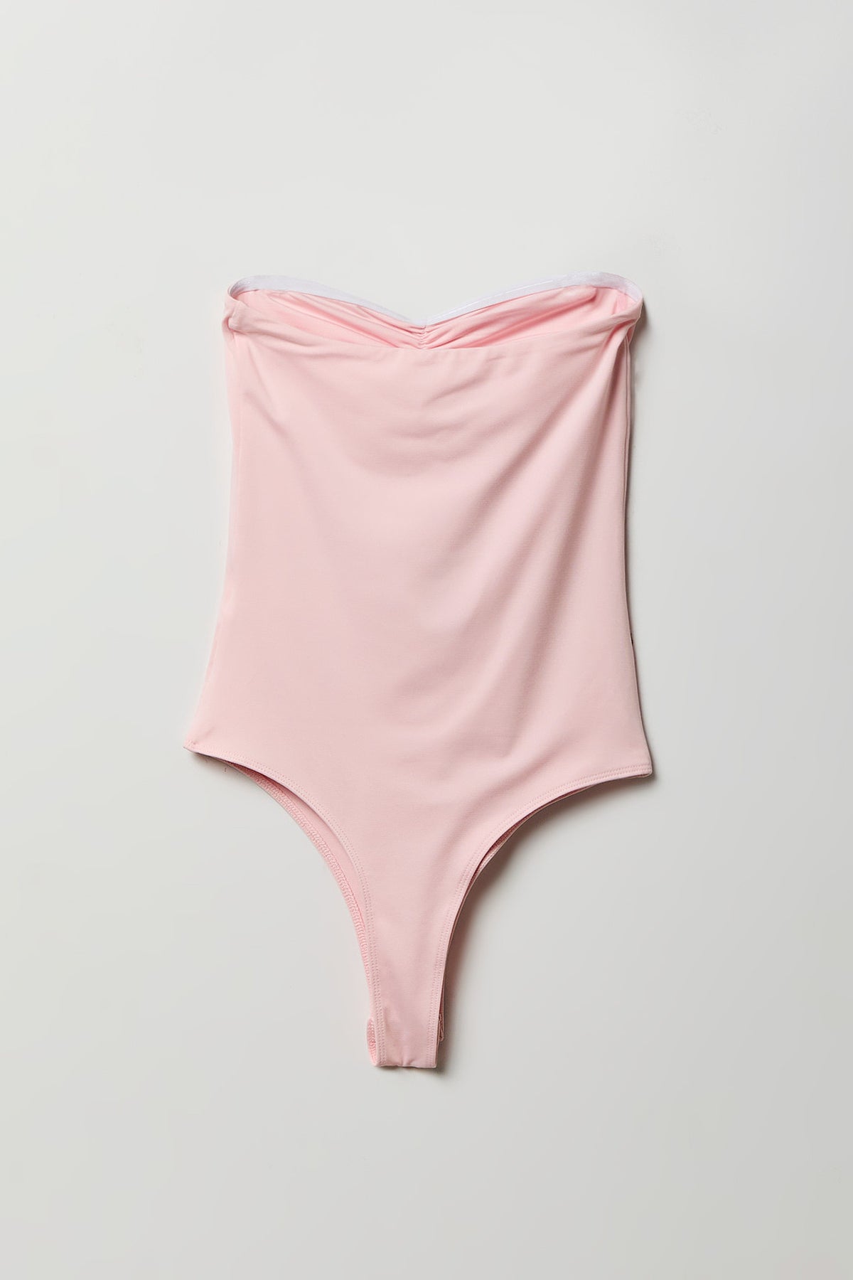 Alt View 5. Contour Cinched Tube Bodysuit - Light Pink