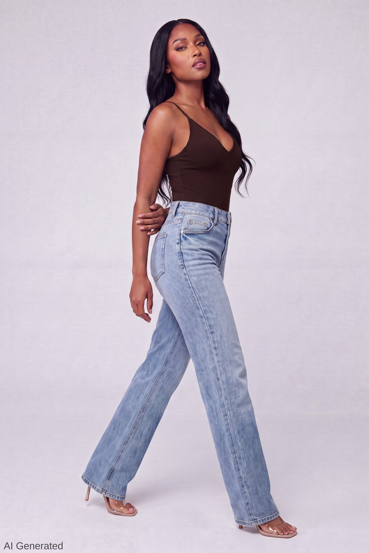 Alt View 4. bodysuit_1333x2000_14 - Brown