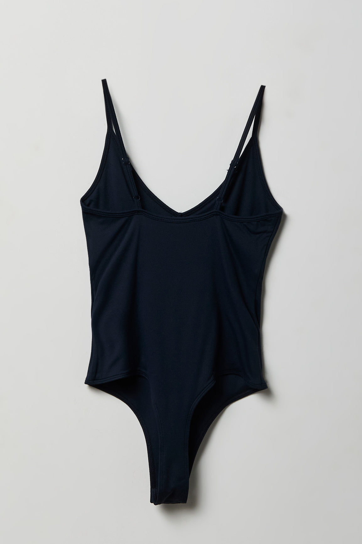 Alt View 2. Luxe Heavy Contour Braless V-Neck Bodysuit - Navy