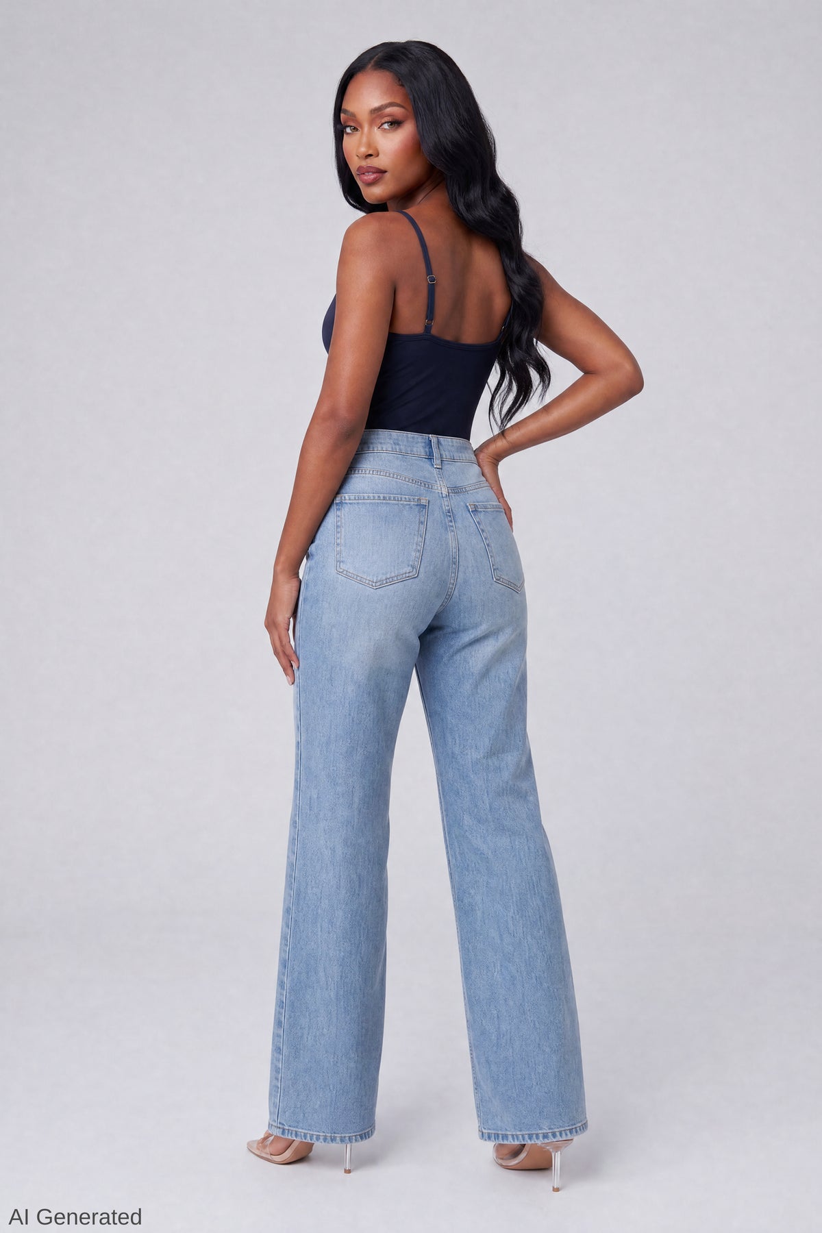 Alt View 3. bodysuit_navy_back_1333x2000 - Navy