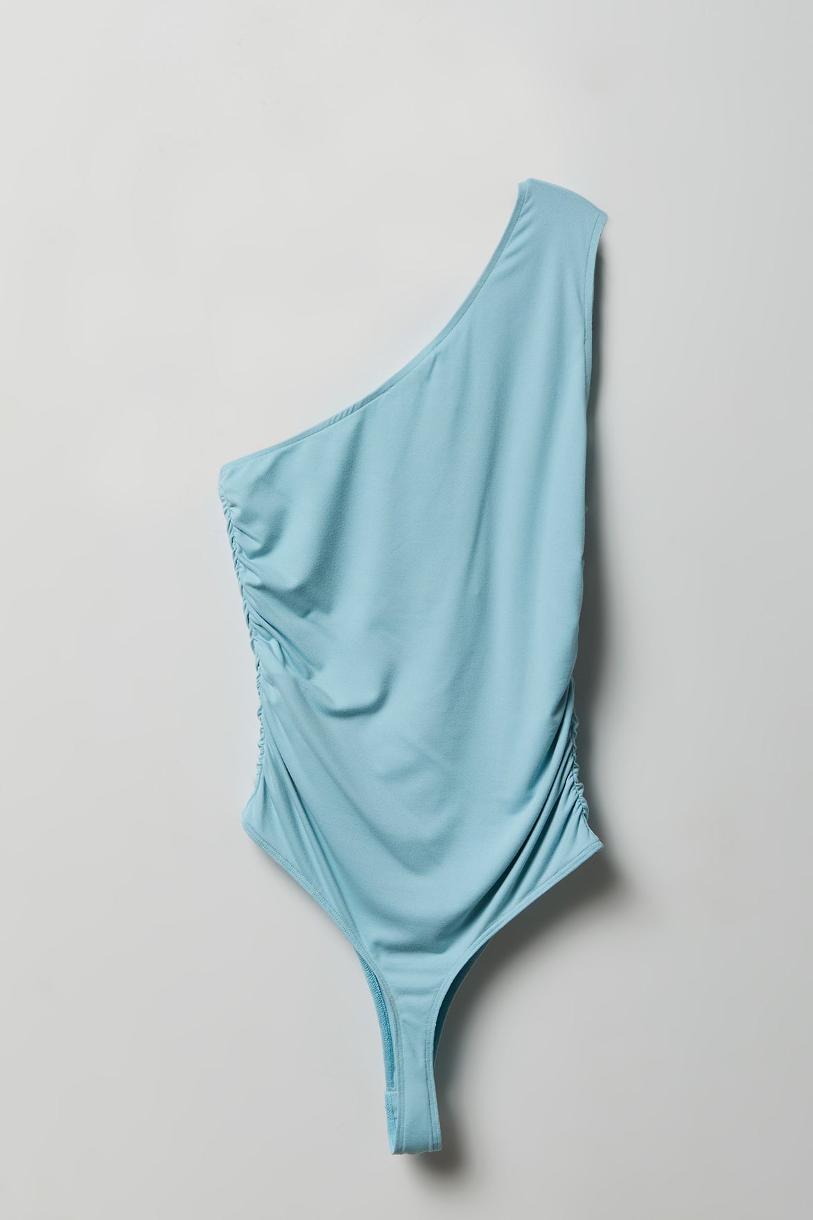Alt View 2. Luxe Heavy Contour One Shoulder Bodysuit - Light Blue