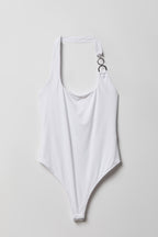 Luxe Heavy Contour O-Ring Halter Bodysuit