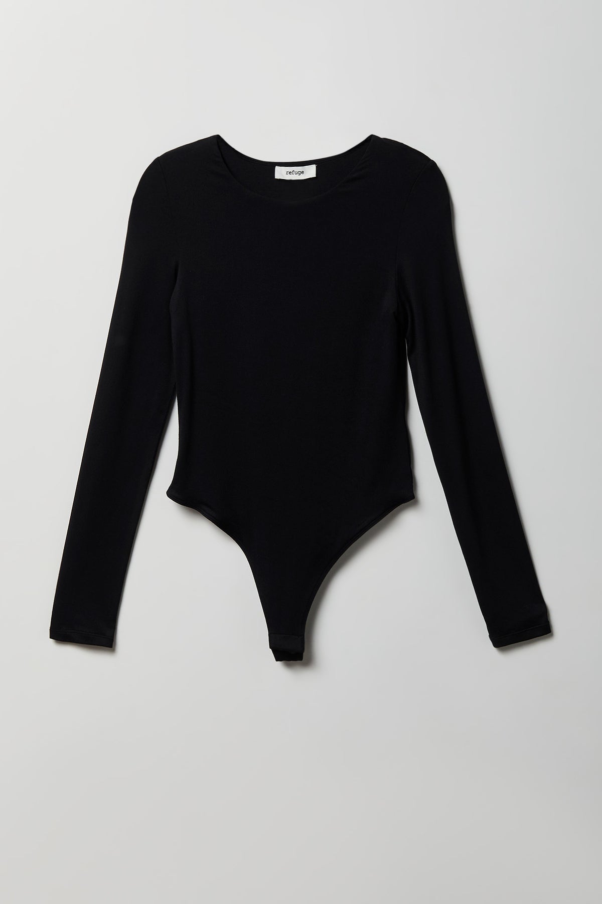 Luxe Heavy Contour Long Sleeve Bodysuit - Black