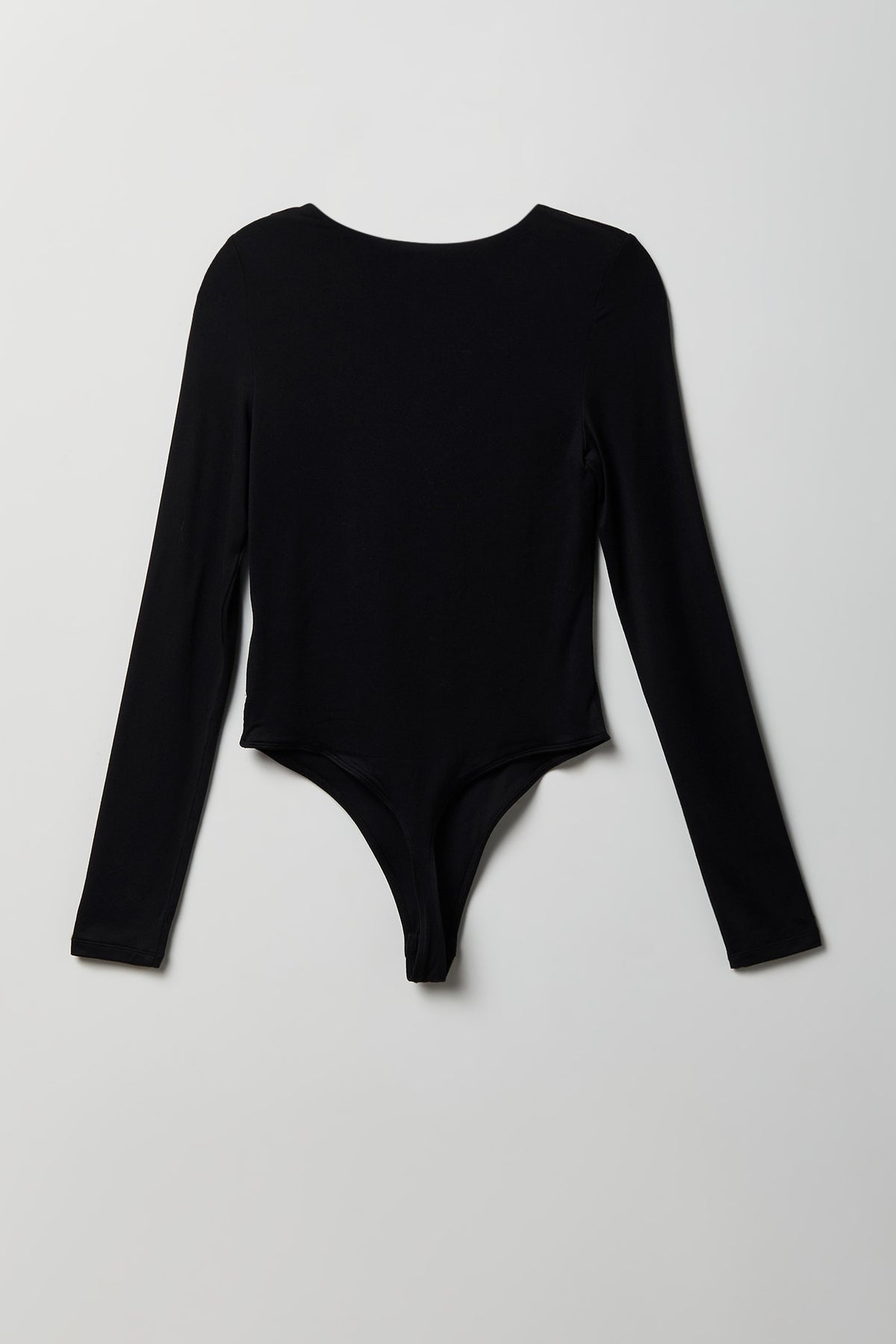 Alt View 2. Luxe Heavy Contour Long Sleeve Bodysuit - Black