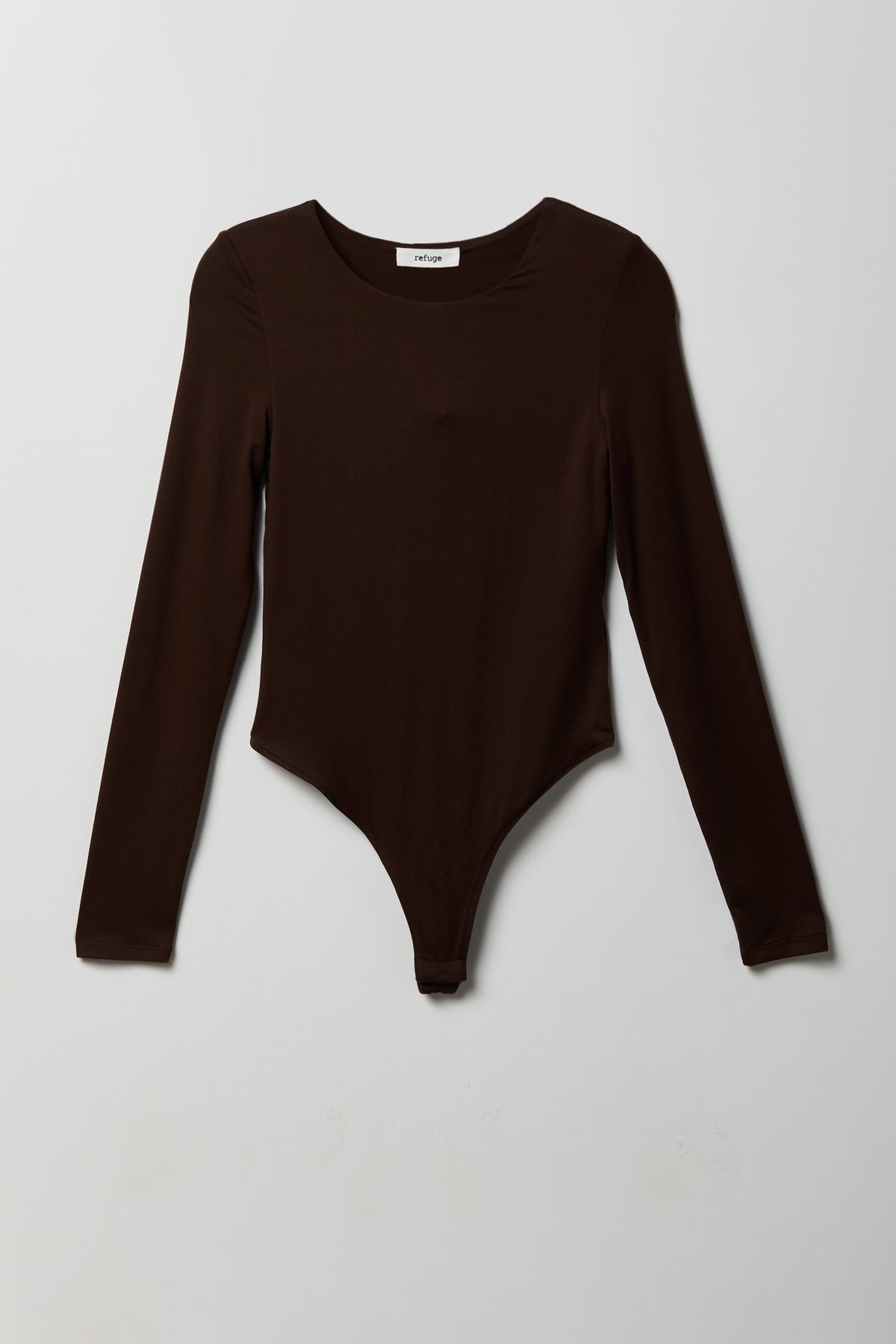 Luxe Heavy Contour Long Sleeve Bodysuit - Brown