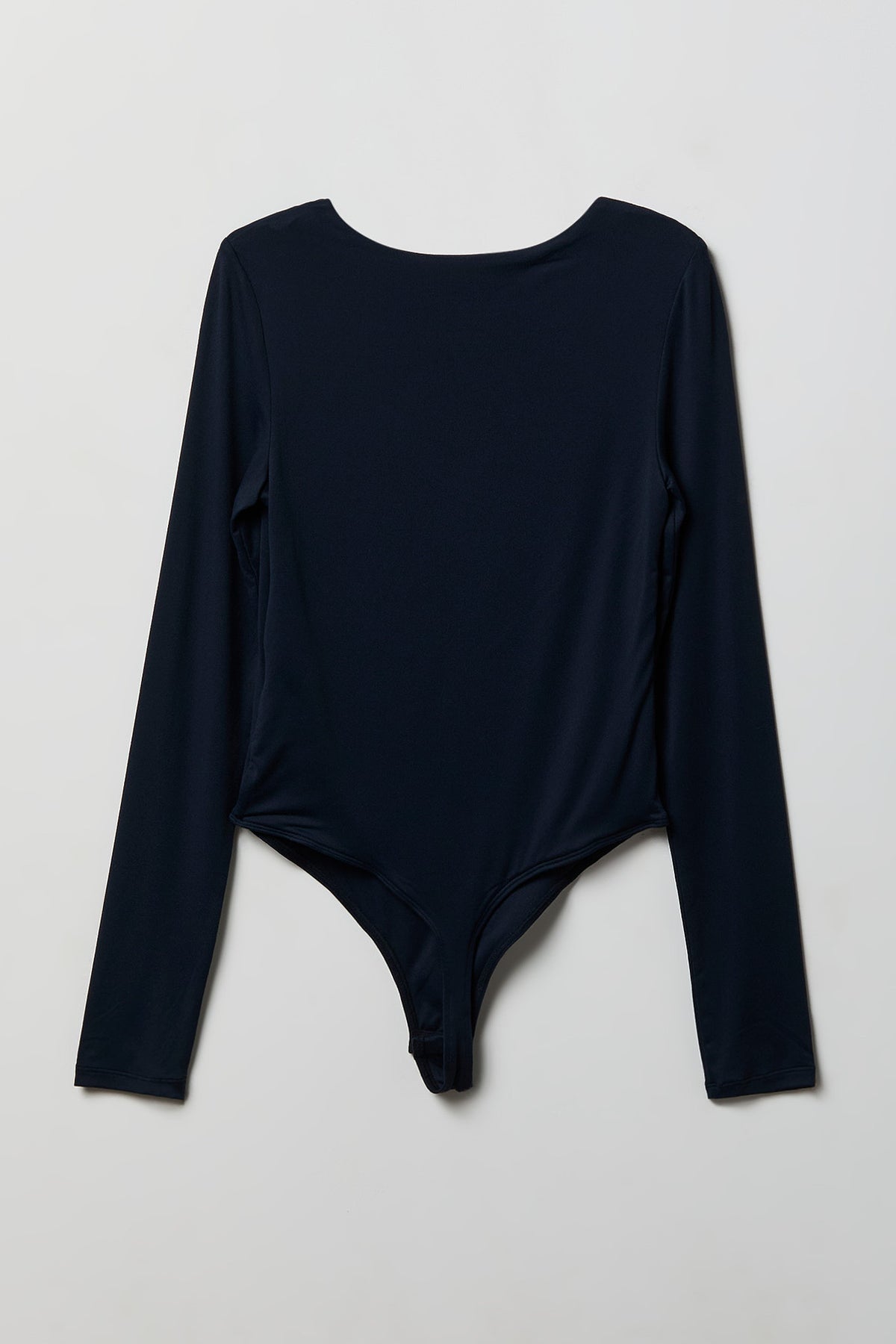 Alt View 2. Luxe Heavy Contour Long Sleeve Bodysuit - Navy