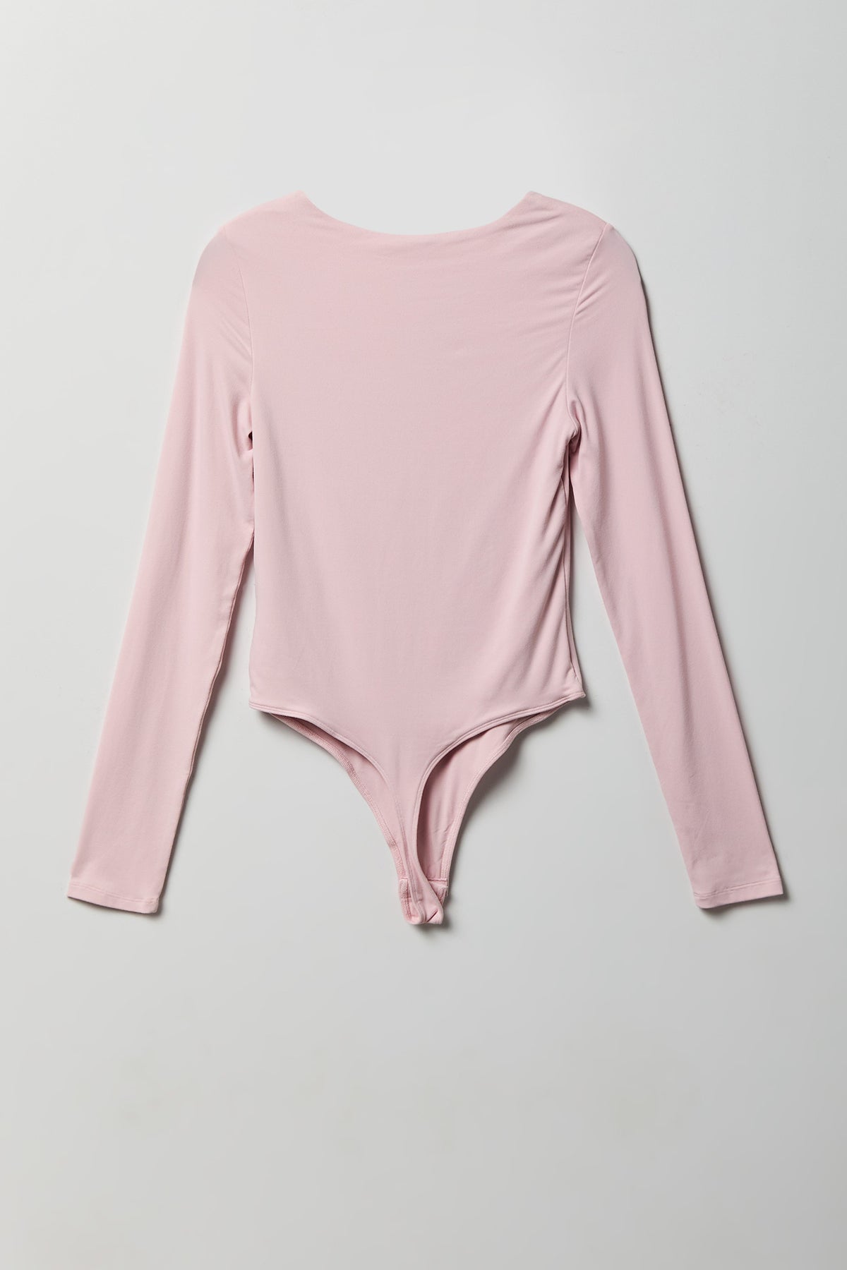 Alt View 2. Luxe Heavy Contour Long Sleeve Bodysuit - Light Pink