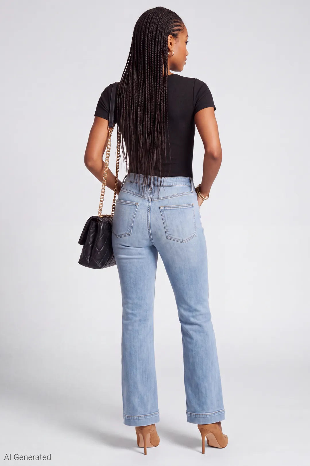 Alt View 3. Contour Ribbed Short Sleeve Bodysuit - Black