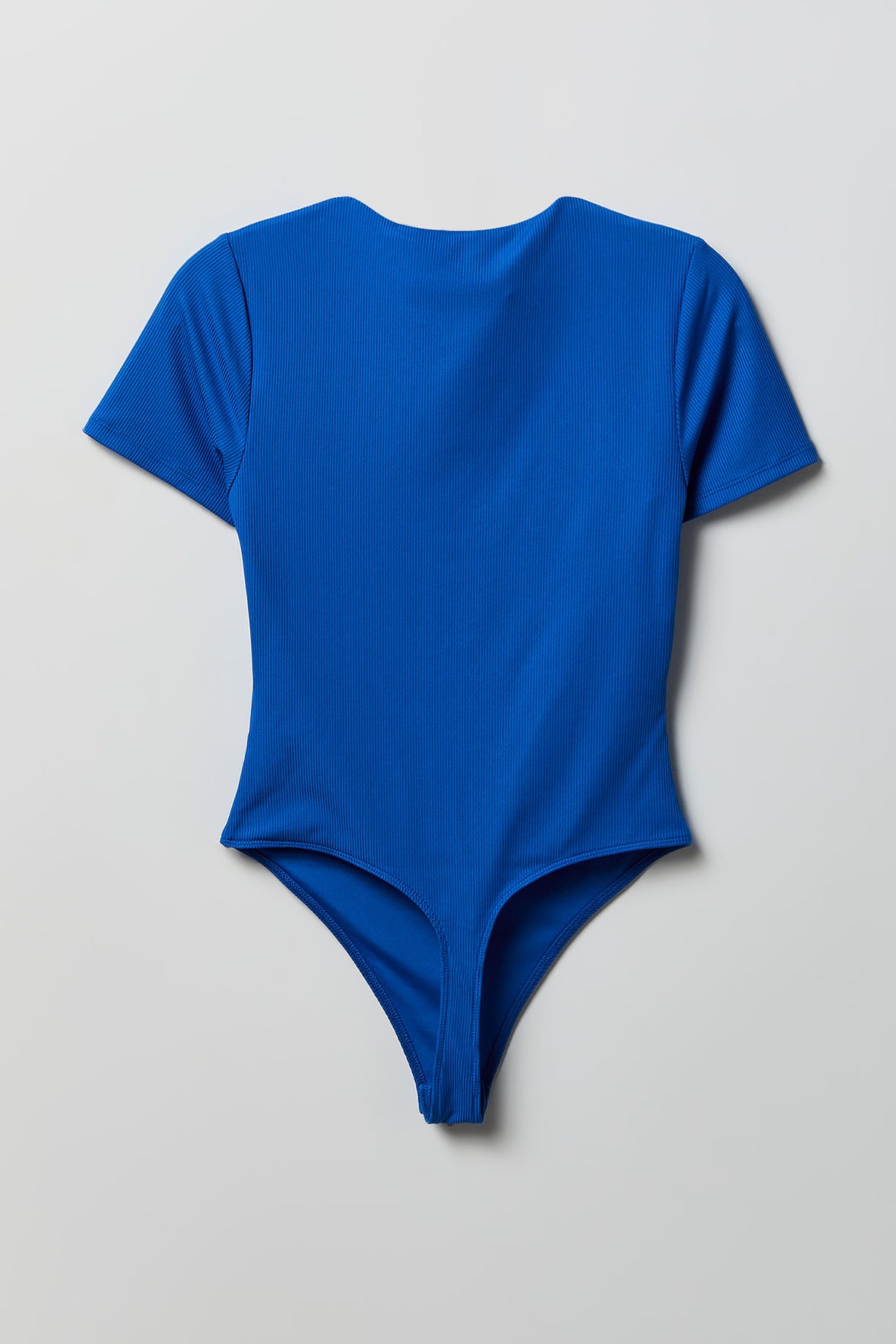 Alt View 2. Contour Ribbed Short Sleeve Bodysuit - Royal Blue
