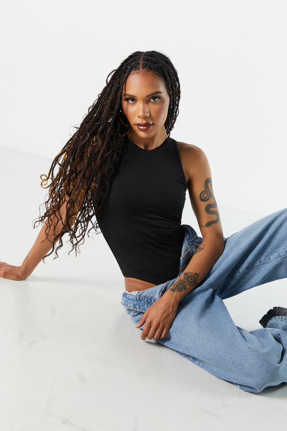 Contour Ribbed High Neck Bodysuit Contour Ribbed High Neck Bodysuit 3