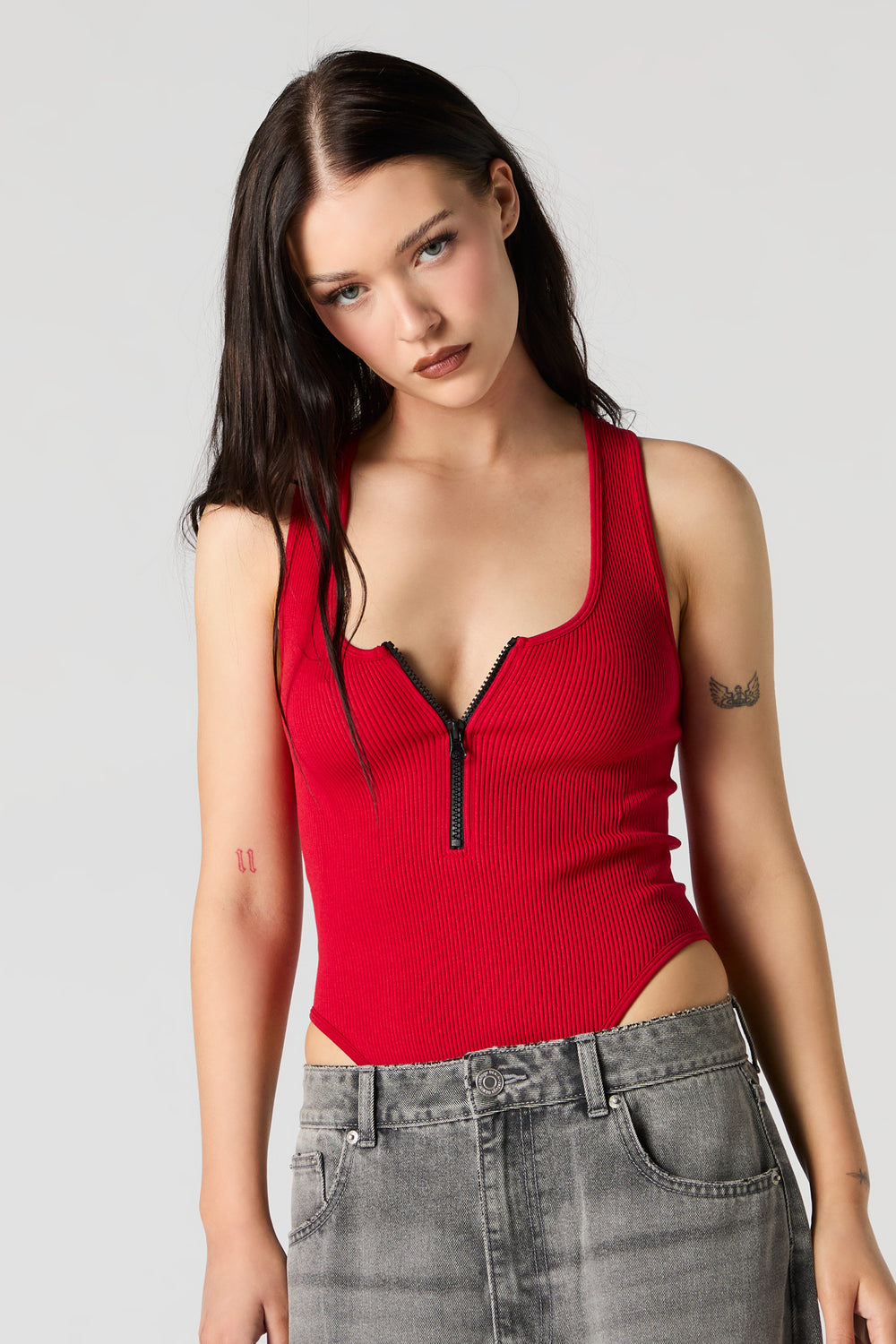 Ribbed Zip-Up Bodysuit Ribbed Zip-Up Bodysuit 7