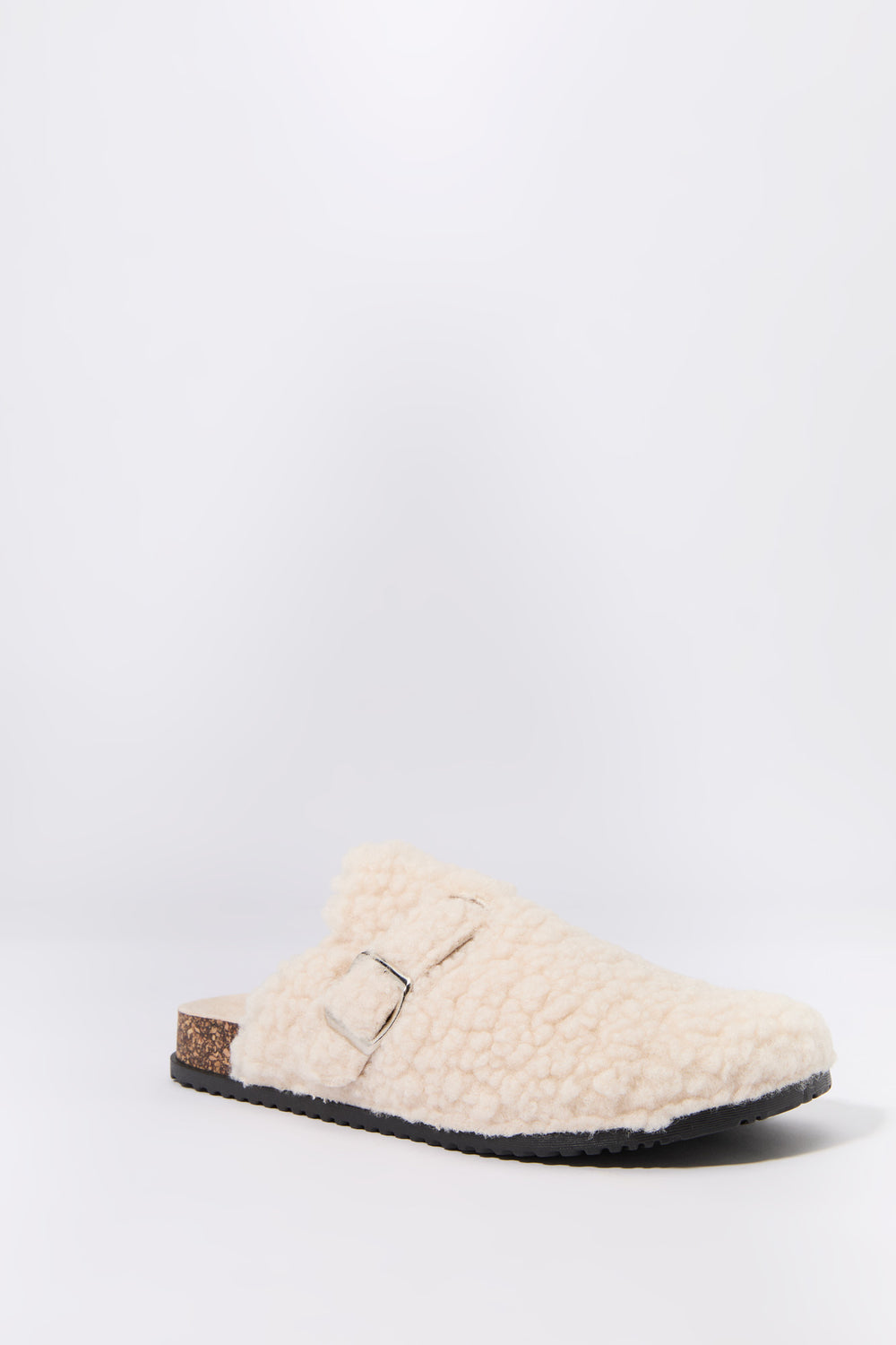 Faux Fur Cork Slipper Slides Faux Fur Cork Slipper Slides 3