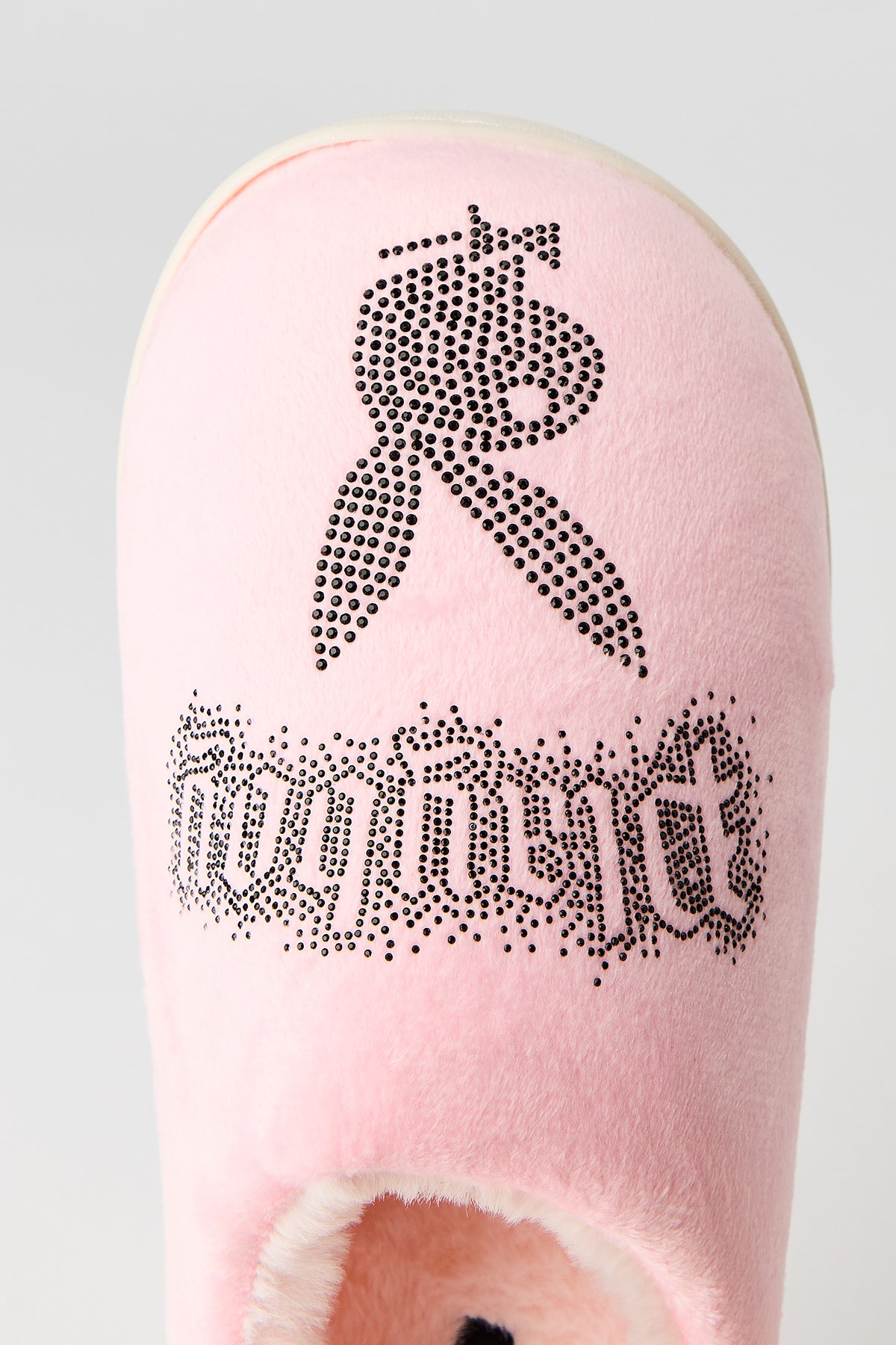 Alt View 2. Playboy Rhinestone Faux Fur Slipper - Pink
