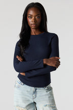 Ribbed Long Sleeve Top