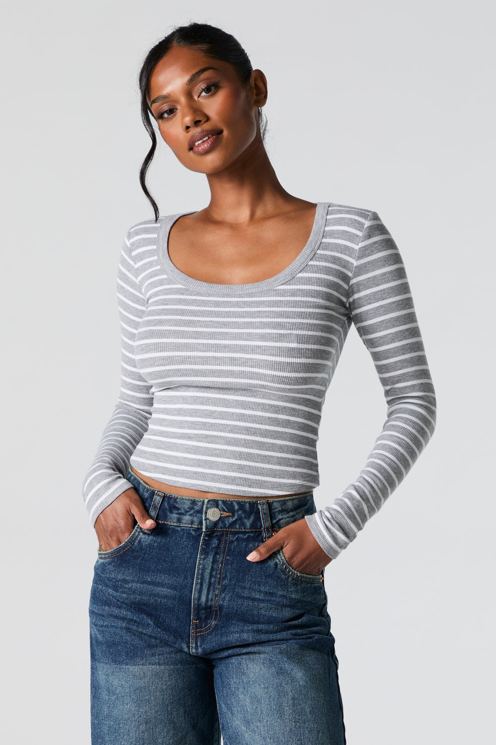 Ribbed Scoop Neck Long Sleeve Top Ribbed Scoop Neck Long Sleeve Top 10