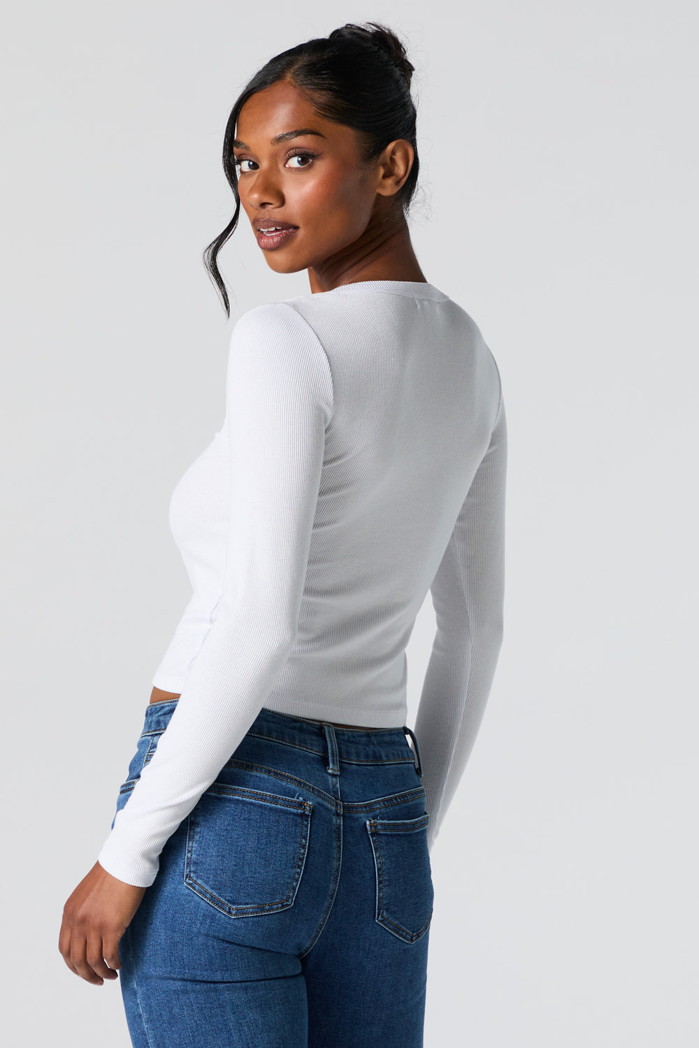 Ribbed Henley Long Sleeve Top Ribbed Henley Long Sleeve Top 11