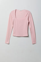 Soft Contour Square Neck Long Sleeve Top