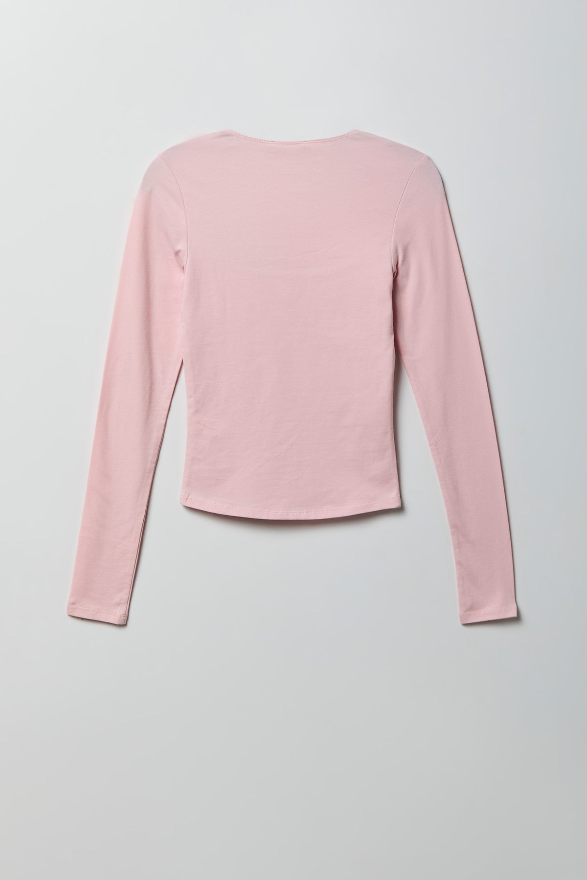Alt View 2. Soft Contour Square Neck Long Sleeve Top - Light Pink