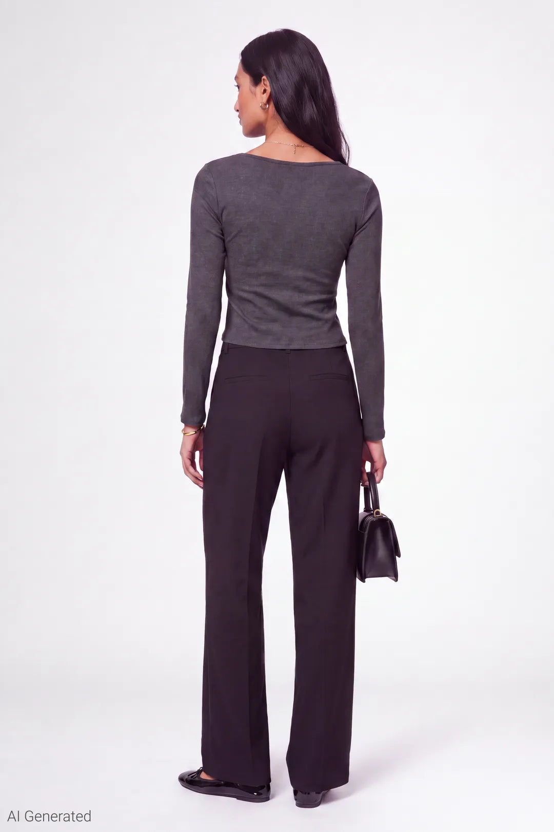 Alt View 3. Button-Up Cardigan - Charcoal