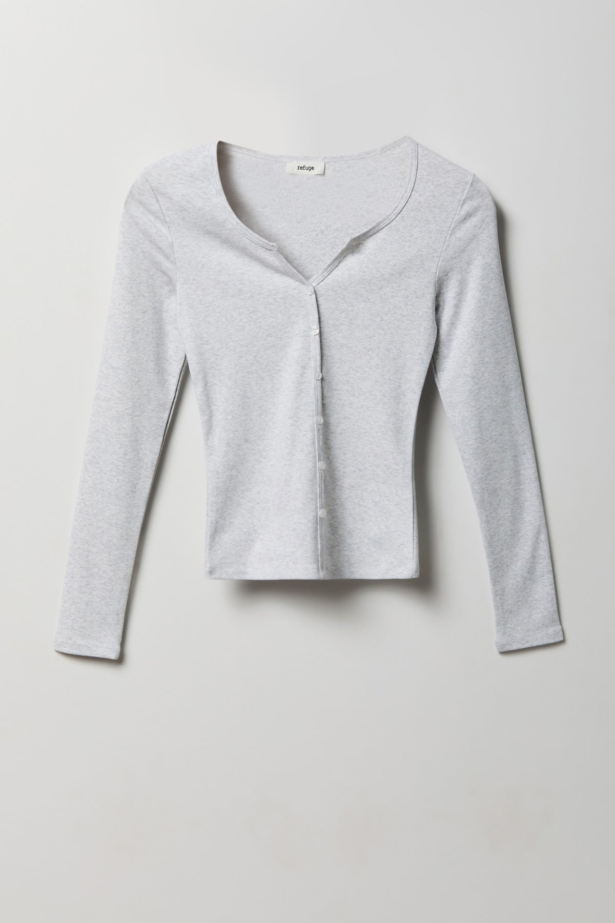 Alt View 4. Button-Up Cardigan - Heather Grey