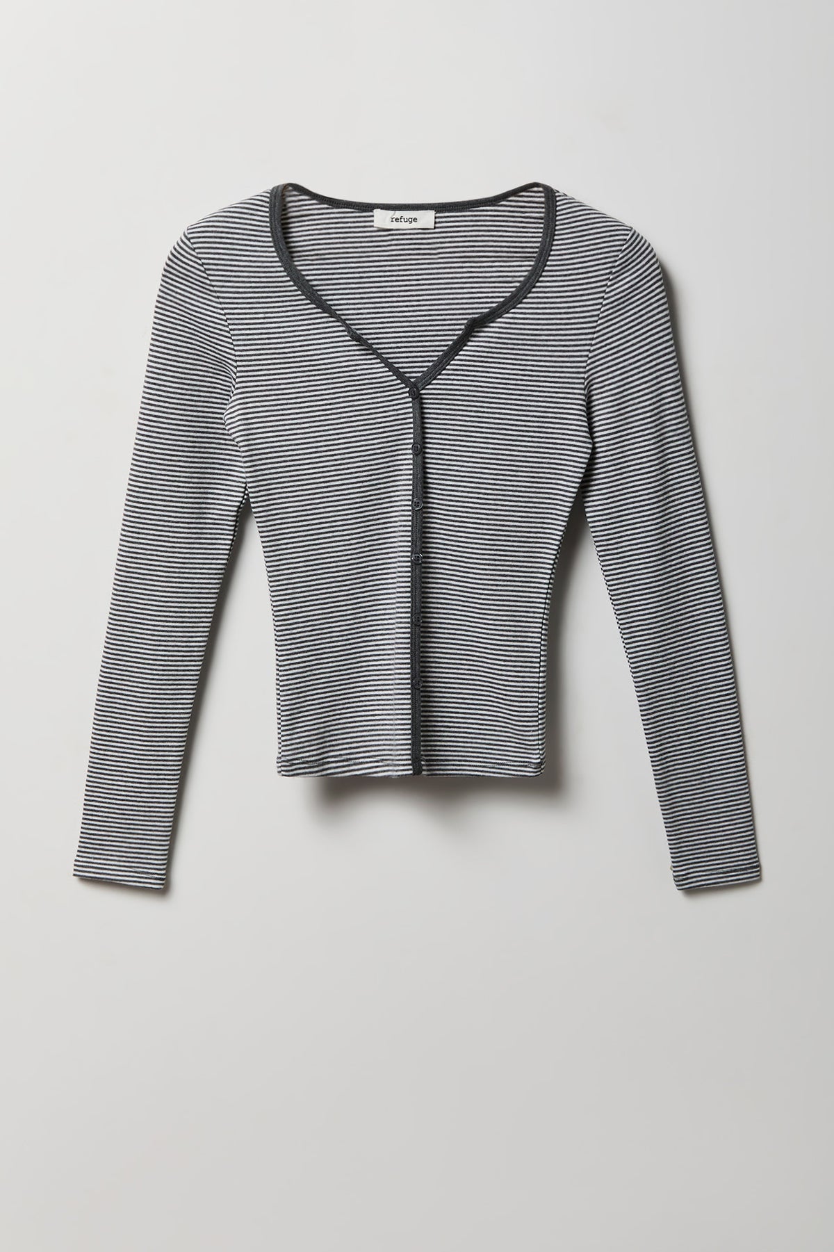 Alt View 4. Button-Up Cardigan - Silver