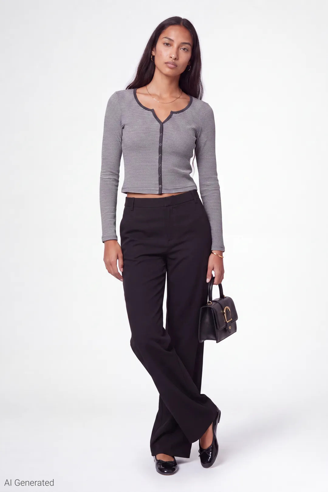Alt View 2. Button-Up Cardigan - Silver