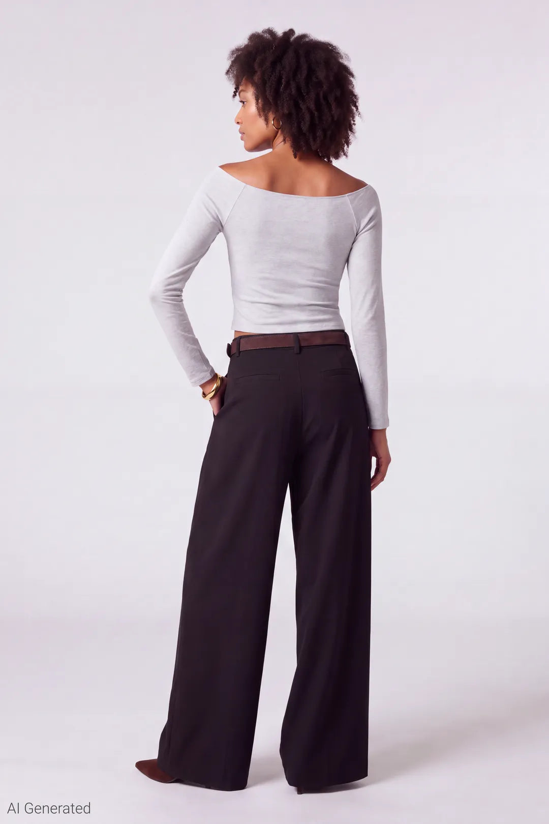 Alt View 13. Off Shoulder Long Sleeve Top - Light Pink