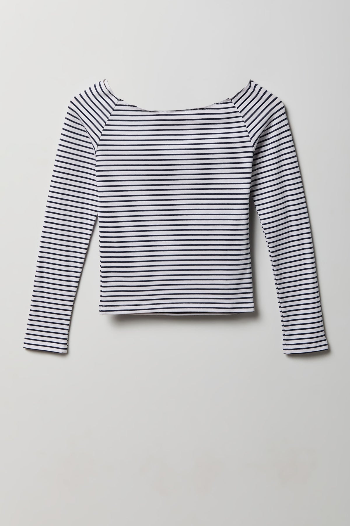 Alt View 2. Off Shoulder Long Sleeve Top - Blue