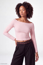 Off Shoulder Long Sleeve Top