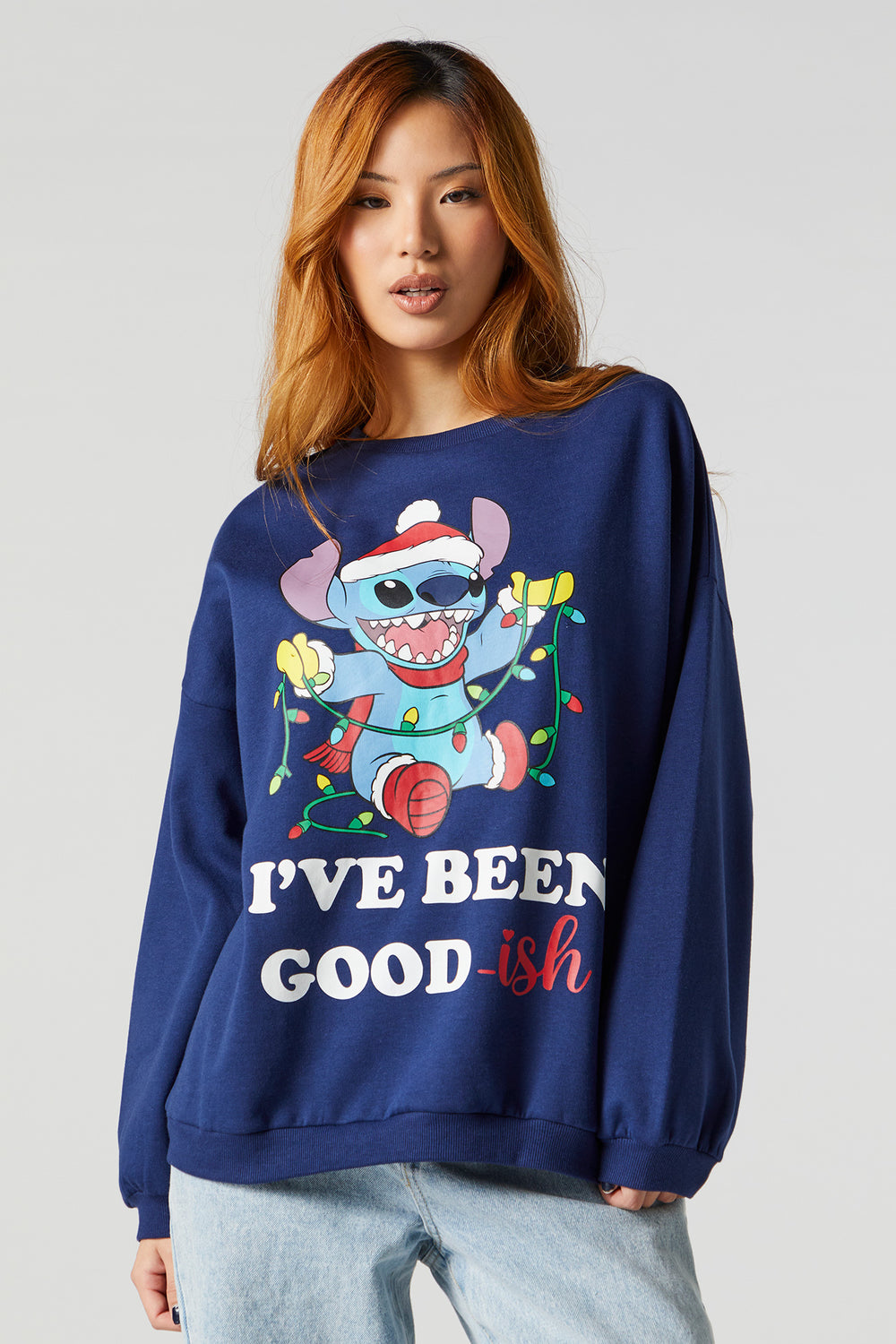 Xmas Stitch Graphic Fleece Sweatshirt Xmas Stitch Graphic Fleece Sweatshirt 1