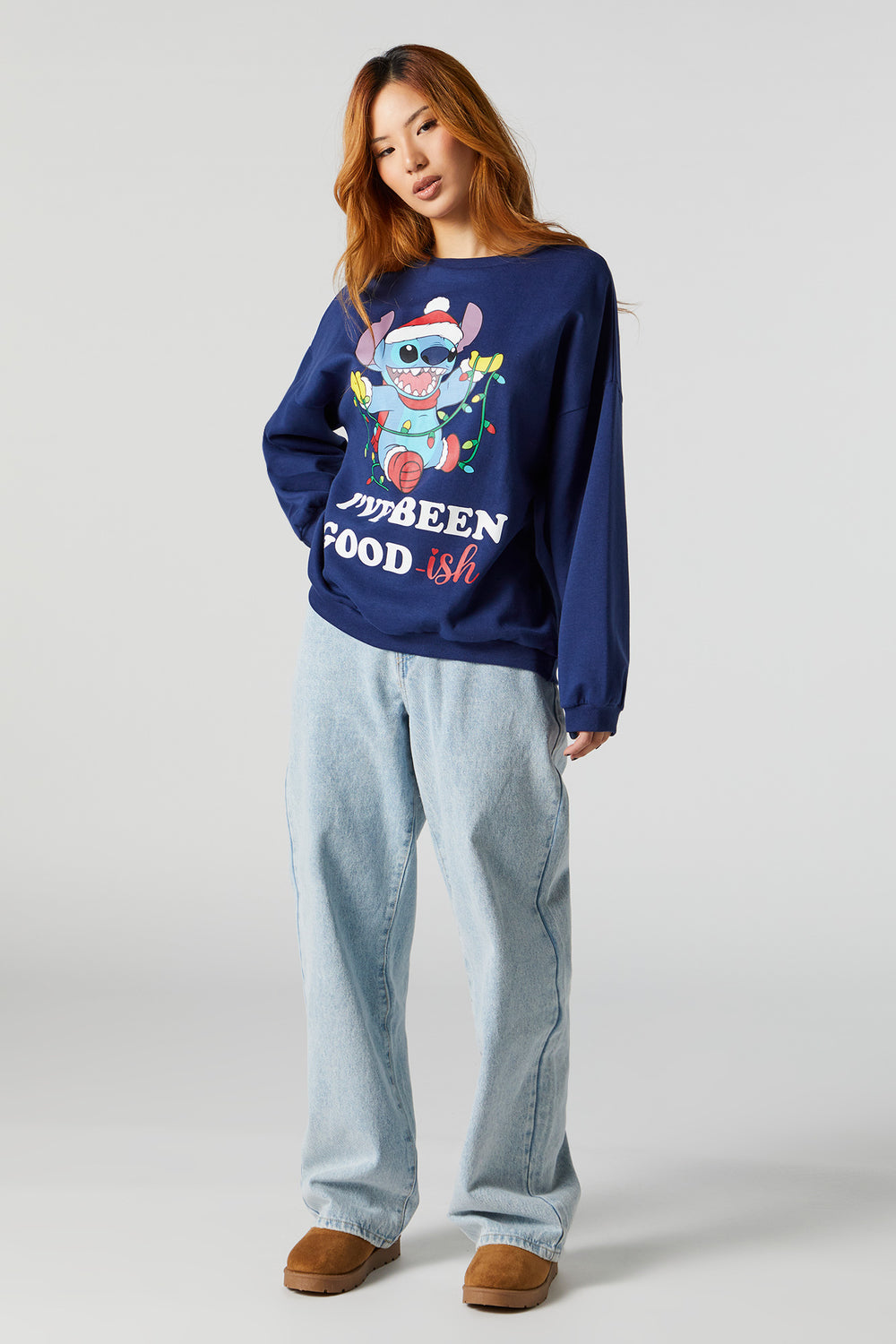 Xmas Stitch Graphic Fleece Sweatshirt Xmas Stitch Graphic Fleece Sweatshirt 4