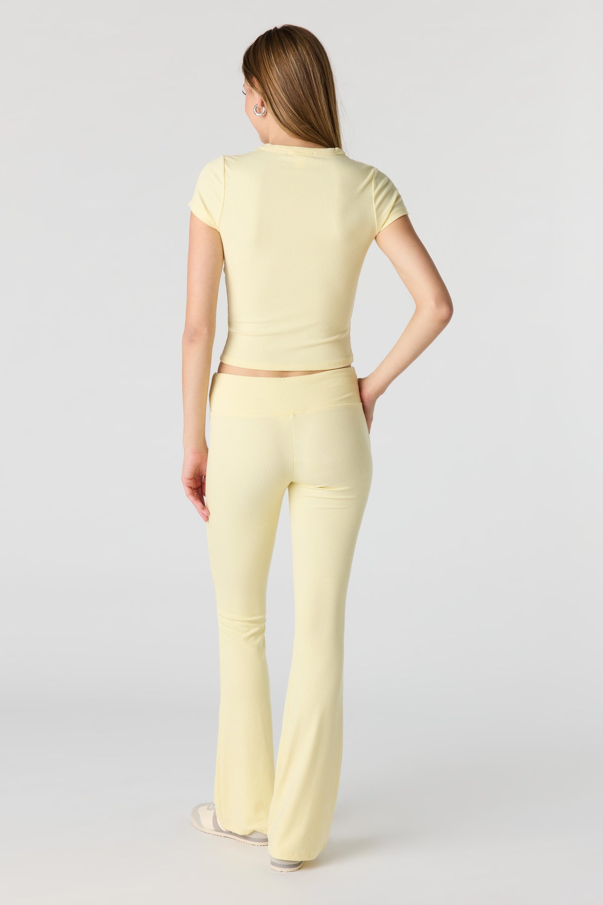 Alt View 20. Soft Ribbed T-Shirt & Flare Pant Set - Brown