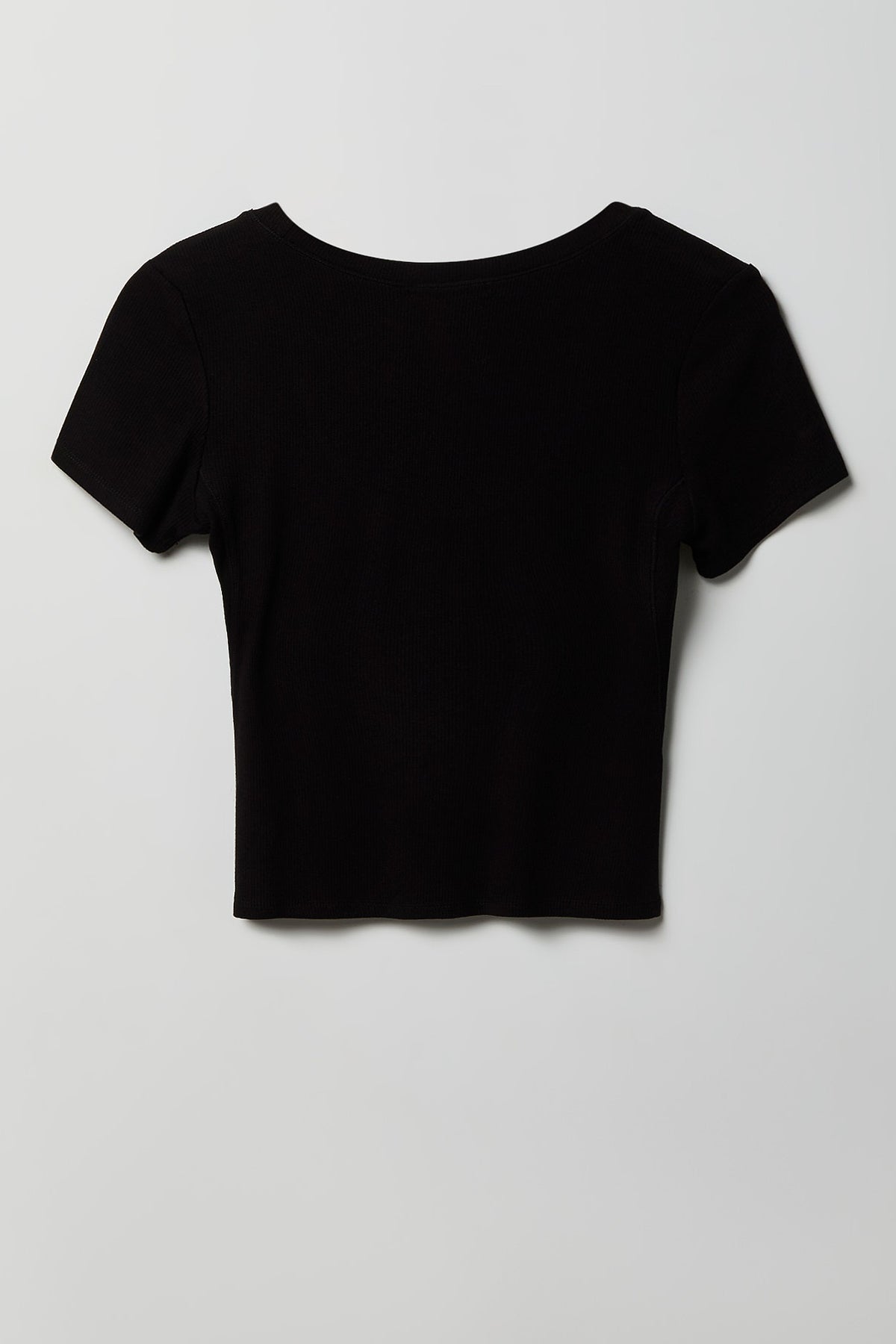 Alt View 2. Soft Ribbed T-Shirt & Flare Pant Set - Black