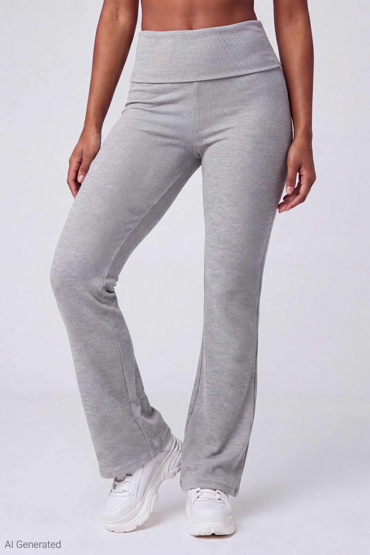 Alt View 12. Soft Ribbed T-Shirt & Flare Pant Set - Pink