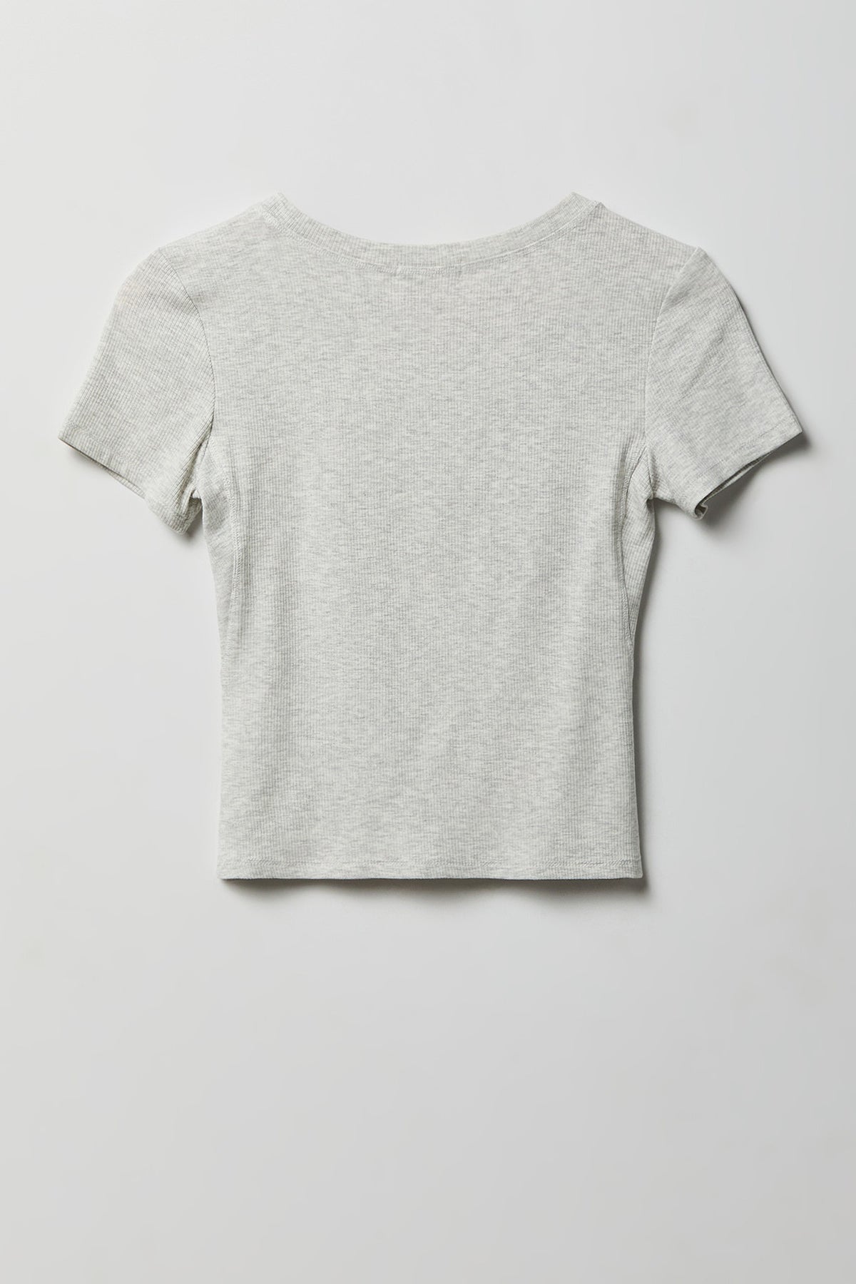 Alt View 2. Soft Ribbed T-Shirt & Flare Pant Set - Heather Grey