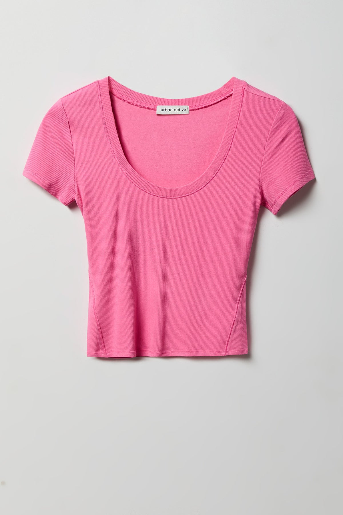 Soft Ribbed T-Shirt & Flare Pant Set - Pink
