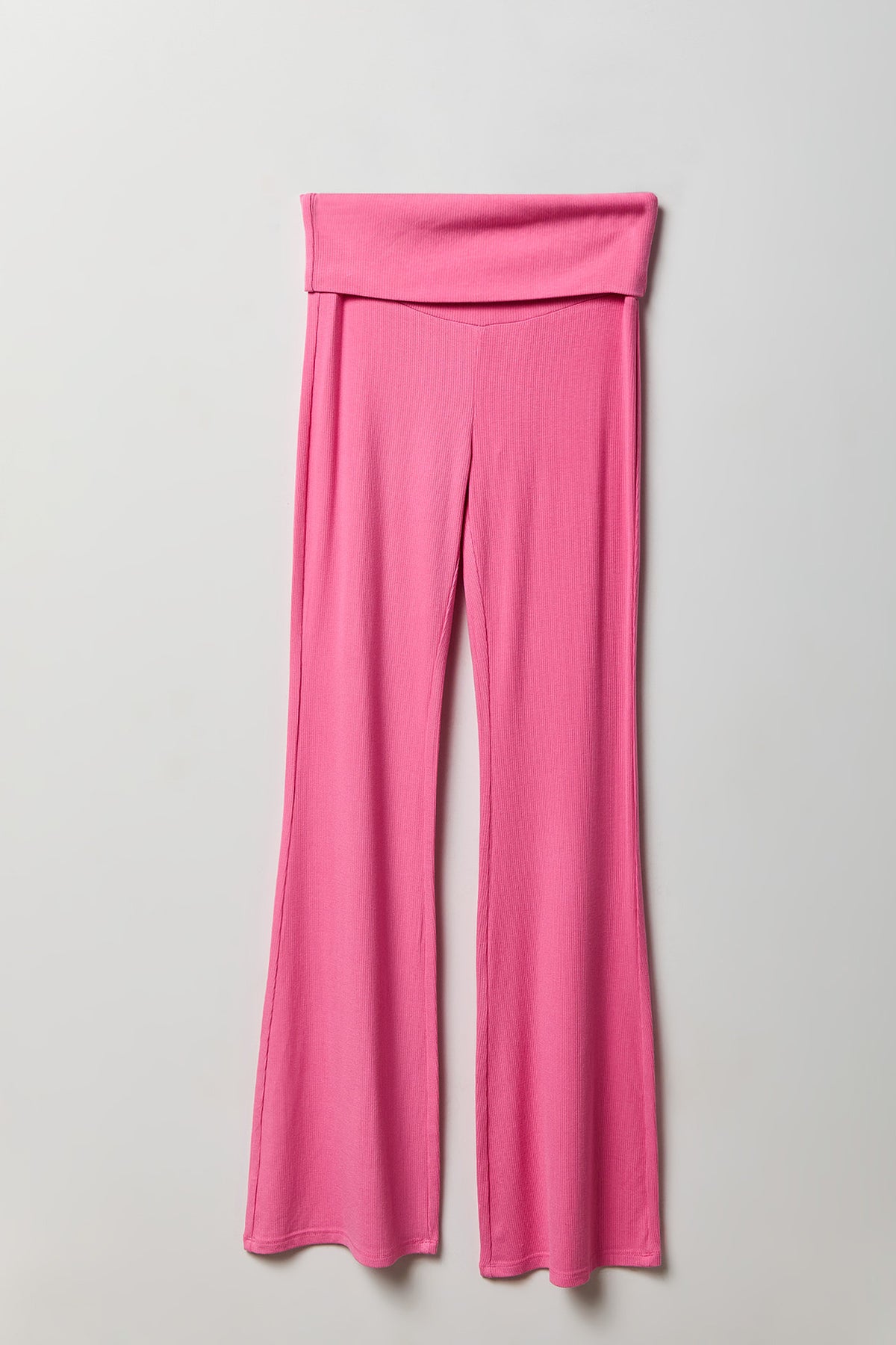 Alt View 3. Soft Ribbed T-Shirt & Flare Pant Set - Pink