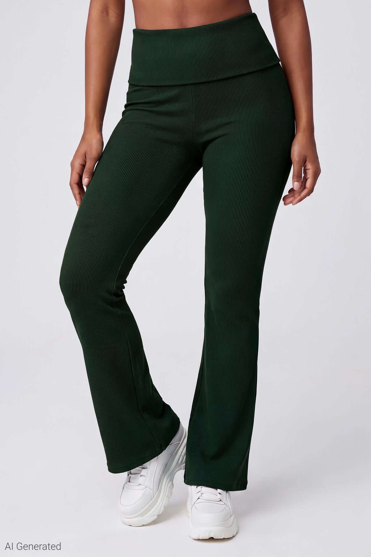 Alt View 4. Soft Ribbed T-Shirt & Flare Pant Set - Teal