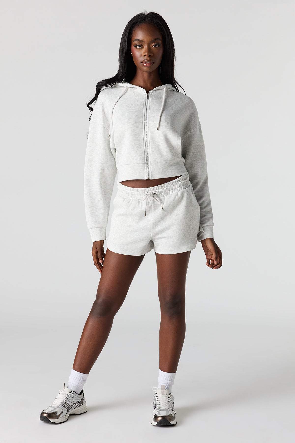 Alt View 3. U/A Scuba Zip Hoodie - Light Grey
