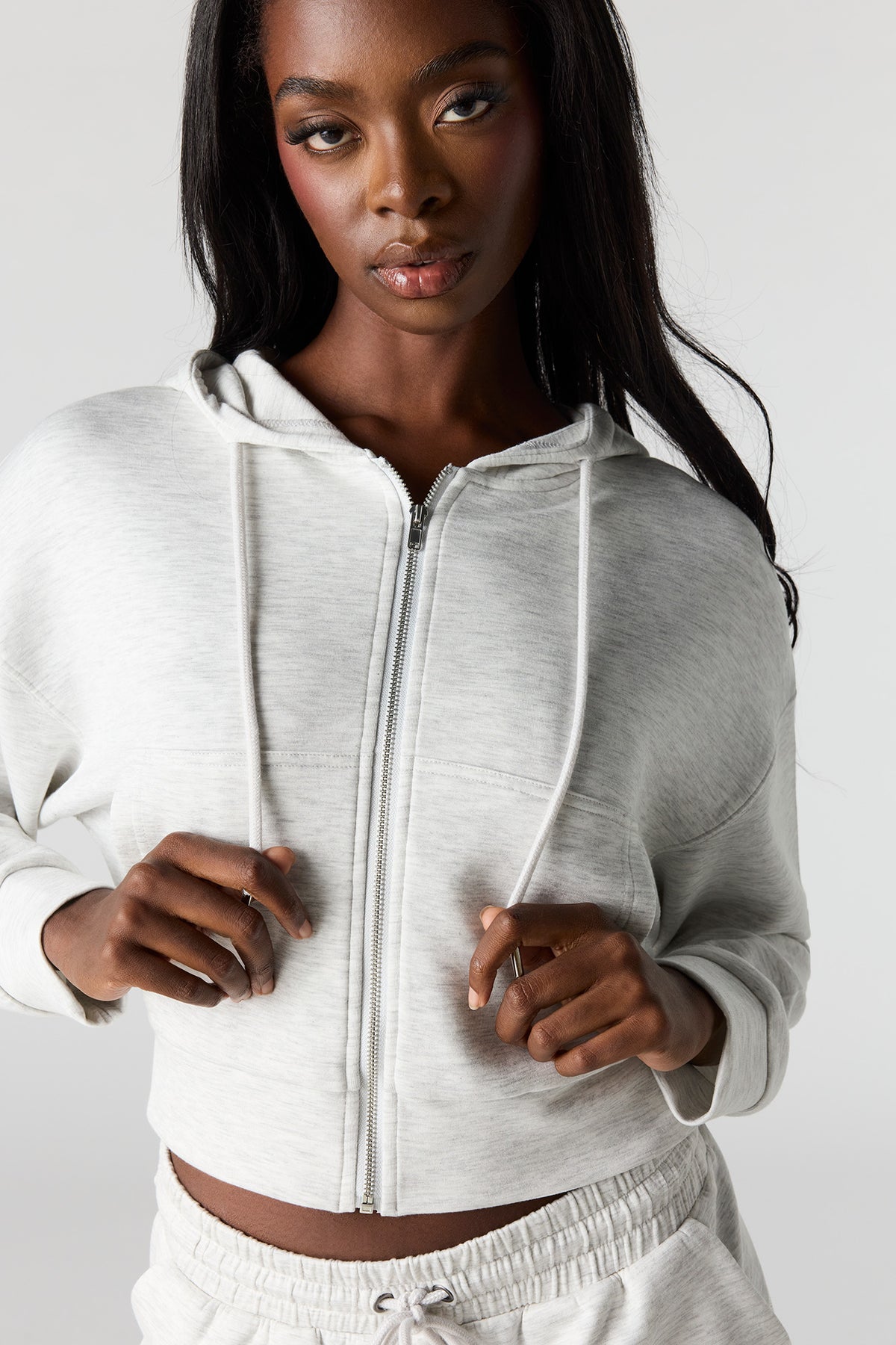 Alt View 4. U/A Scuba Zip Hoodie - Light Grey