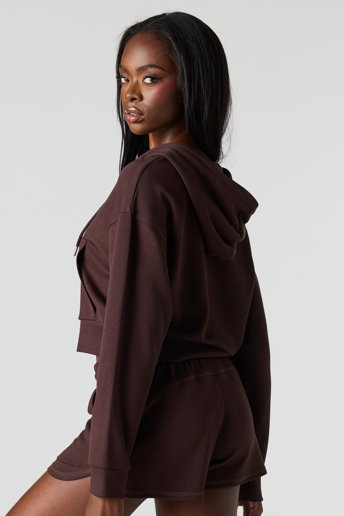 Alt View 2. U/A Scuba Zip Hoodie - Brown