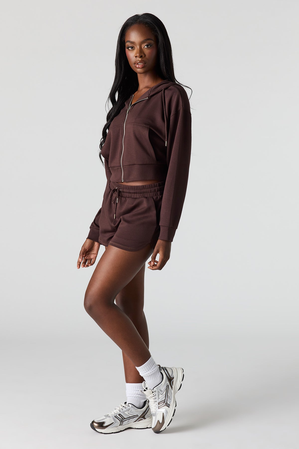 Alt View 3. U/A Scuba Zip Hoodie - Brown